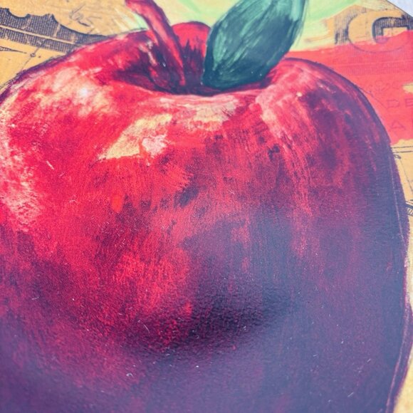 Pier 1 Phoenix Creative FRUIT CRATE Apple Pear Stoneware Salad Plates Set of 2 - Picture 8 of 11